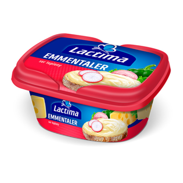 Купити Плавлений сир Емменталер Lactima 130 г - насичений швейцарський смак для бутербродів, HoReCa та сніданків! — преміальні Lactima · Порційні від Cheese Map™ Україна