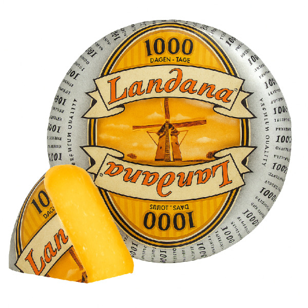 Купити Сир витриманий Landana 1000 Days - вершина голландського сироробства!  Елітний смак, зрілий характер, 1000 днів досконалості. — преміальні Landana · Преміум від Cheese Map™ Україна