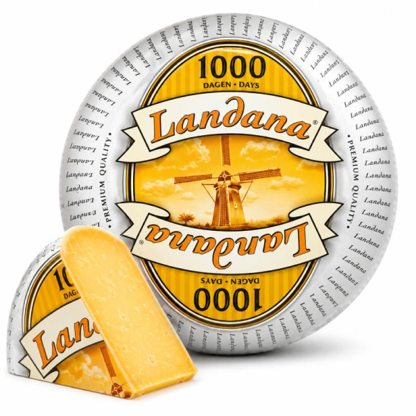 Купити Сир витриманий Landana 1000 Days - вершина голландського сироробства!  Елітний смак, зрілий характер, 1000 днів досконалості. — преміальні Landana · Преміум від Cheese Map™ Україна