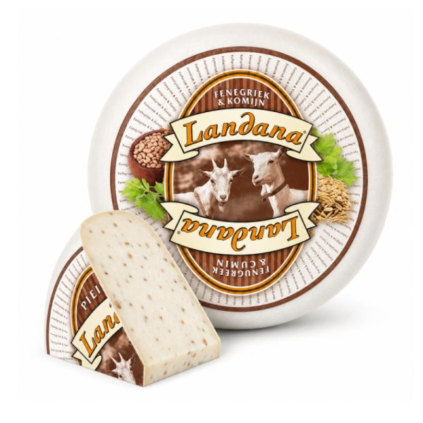Купить Сыр козий с кориандром и пажитником Koriander & Fenegriek Landana 50% — премиальные Landana · Премиум от Cheese Map™ Украина