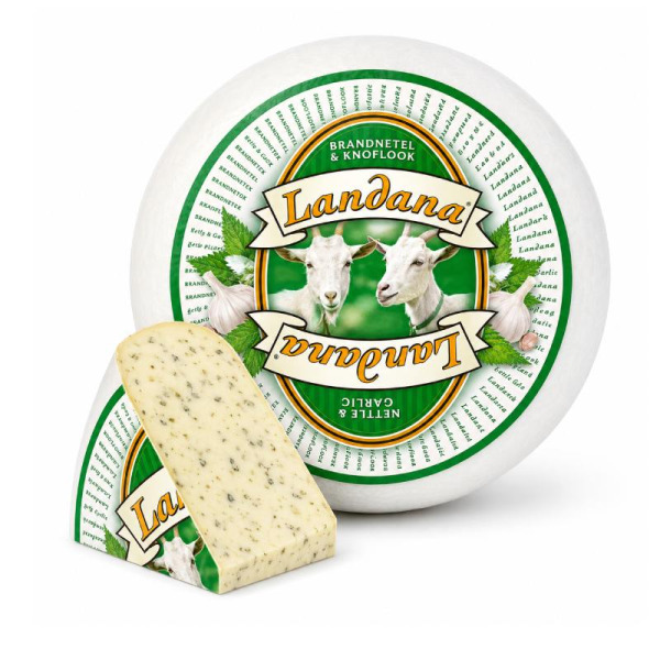 Купити Сир козячий з кропивой та часником Nettle & Garlik Landana 50% — преміальні Landana · Преміум від Cheese Map™ Україна
