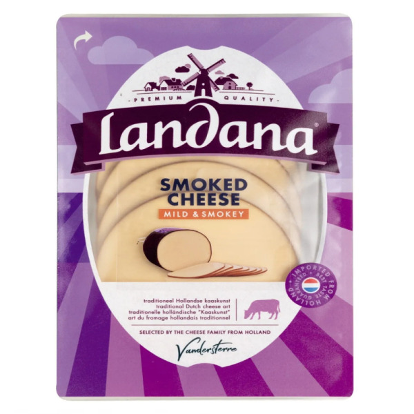 Купить Сыр нарезка Гауда копченая Landana 45% фасовка 0.150 kg — премиальные Landana · Премиум от Cheese Map™ Украина