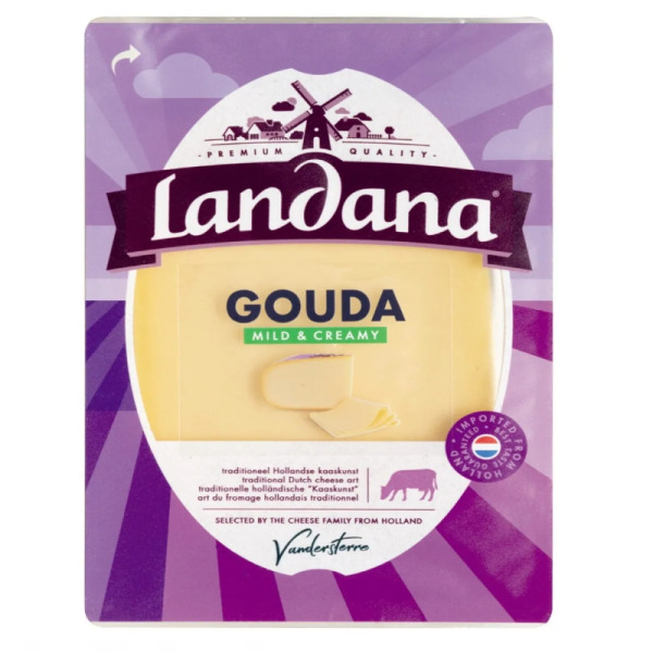 Купити Сир нарізка Гауда Landana 48% фасування 0.150 kg — преміальні Landana · Преміум від Cheese Map™ Україна