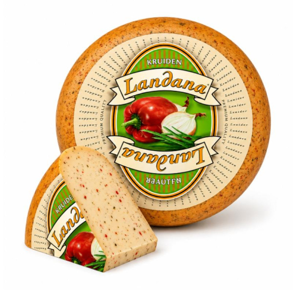 Купити Сир із травами Herbs Landana 50% – аромат Голландії в кожному шматочку — преміальні Landana · Преміум від Cheese Map™ Україна