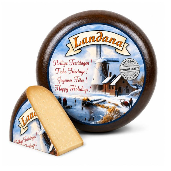 Купить Сыр рождественский Merry Christmas Landana 50% – особенный вкус для праздничного настроения — премиальные Landana · Премиум от Cheese Map™ Украина