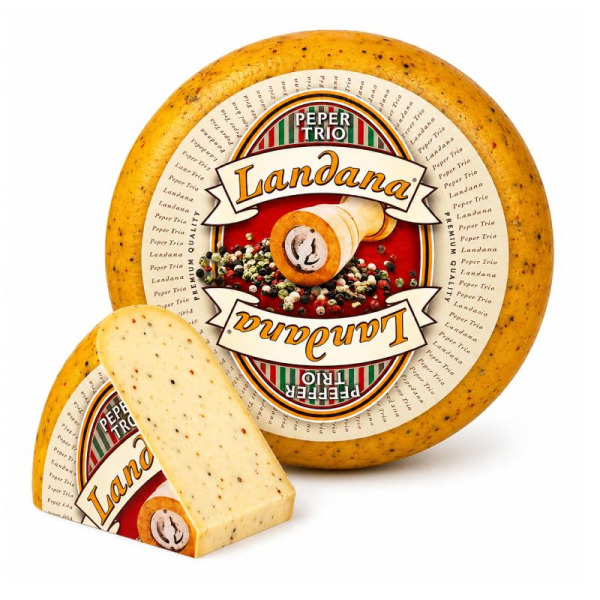 Купить Сыр с тремя видами перца Pepper Trio Landana 50% — премиальные Landana · Премиум от Cheese Map™ Украина