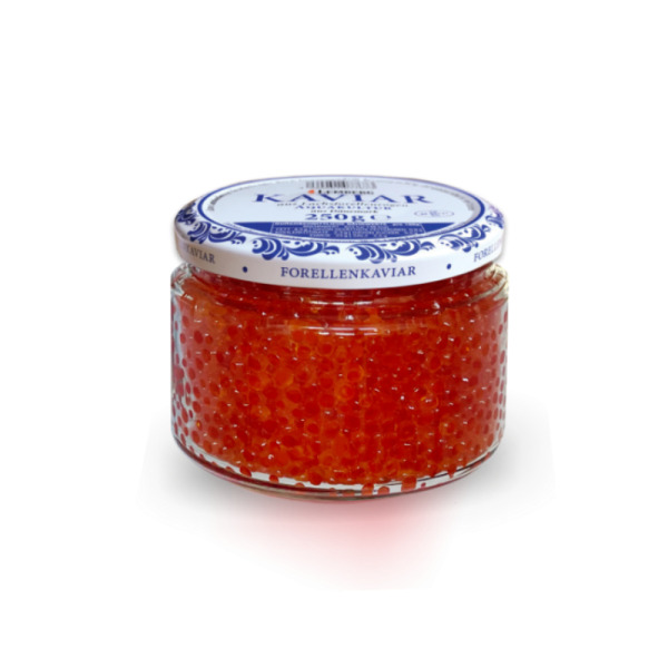 Купити Лососева ікра Форель Forellen Kaviar Lemberg Німеччина фасування скло 0.25 kg — преміальні Морепродукти · Анчоуси від Cheese Map™ Україна