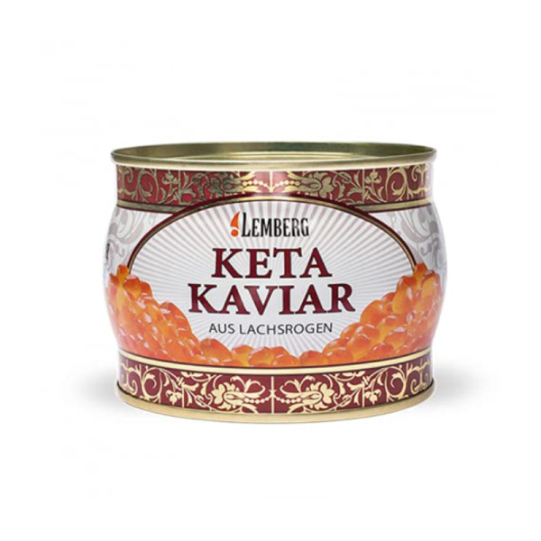 Купити Лососева ікра Кета Keta  Kaviar Lemberg Німеччина фасування жерсть 0.5 kg — преміальні Морепродукти · Анчоуси від Cheese Map™ Україна