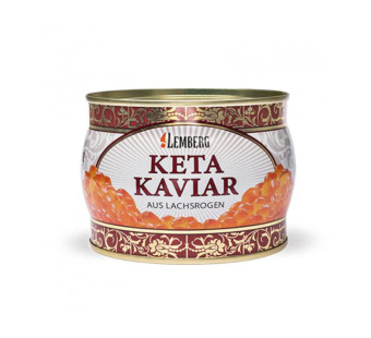 Лососевая икра Кета "Keta Kaviar Lemberg" Германия фасовка жесть 0.5 kg - фото | Сирна Карта