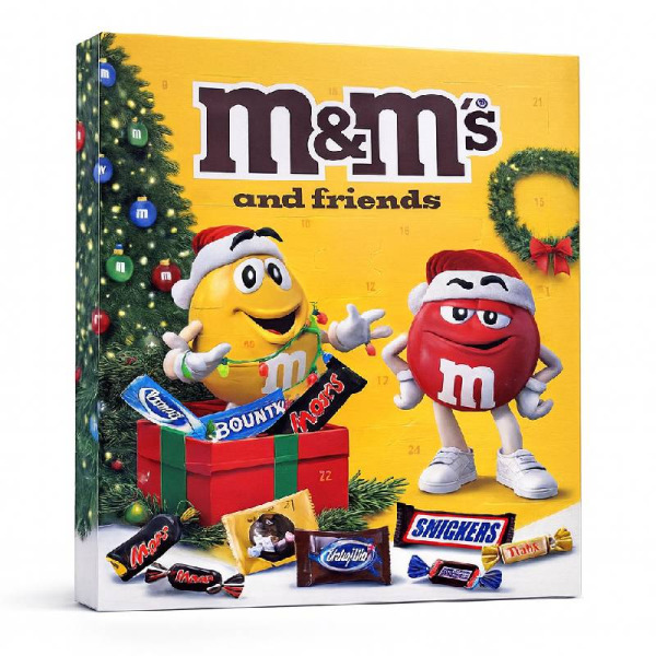 M&M’s and Friends Advent Calendar — шоколадний адвент-календар | Німеччина | 361 г – фото товару | Сирна Карта
