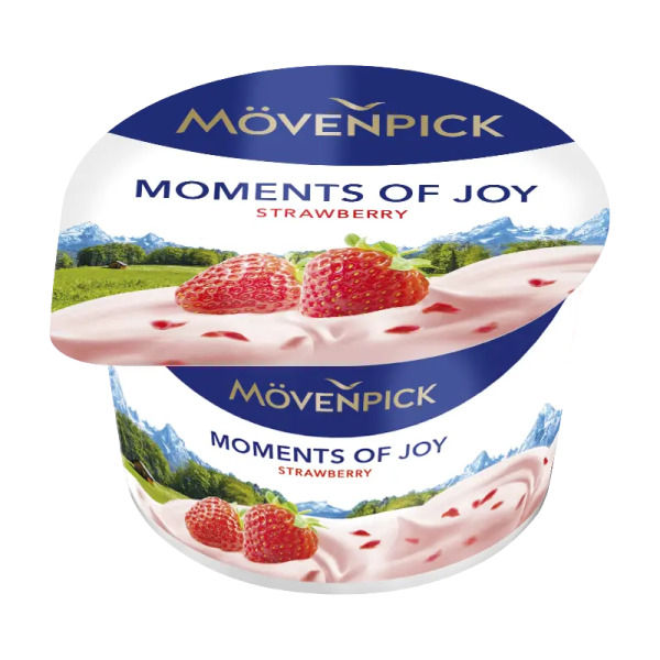 Купить Йогурт Mövenpick Moments of Joy Клубника 5% 100 г – Настоящая клубничная радость из Альп! ✨ — премиальные Йогурты · Кремовые Cheese Map™ Украина