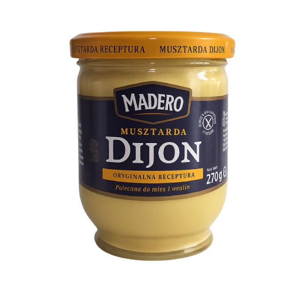 Купити Гірчиця дижонська Madero Musztarda Dijon 270 г – оригінальна рецептура для гурманів та HoReCa — преміальні Гірчиці · Майонези від Cheese Map™ Україна