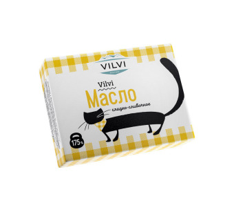 Масло сладко-сливочное "Vilvi" 82% фасовка 0.175 kg - фото | Сирна Карта