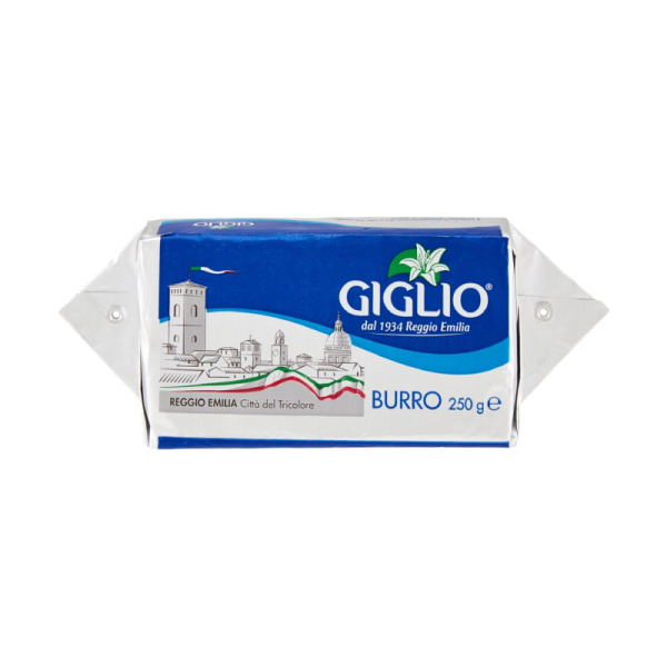 Купить Масло сливочное Burro Giglio 82% фасовка 0.25 kg — премиальные Молоко · Сливочное от Cheese Map™ Украина