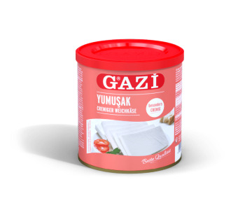 Мягкий рассольный сыр "Gazi" 55% фасовка жесть 0.5 kg - фото | Сирна Карта