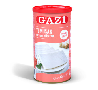 Мягкий рассольный сыр "Gazi" 55% фасовка жесть 0.8 kg - фото | Сирна Карта