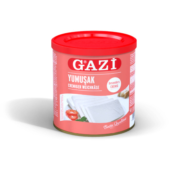 Купити Мякий розсільний сир  Gazi 55% фасування жерсть 0.5 kg — преміальні Німецькі · Сири від Cheese Map™ Україна