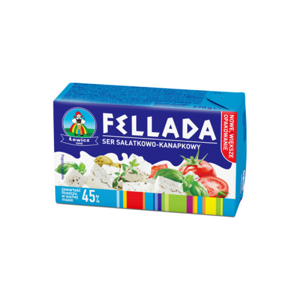Купити Мякий розсольний сир Fellada Łowicz 45% фасування 0.27 kg — преміальні Сири · Польща від Cheese Map™ Україна