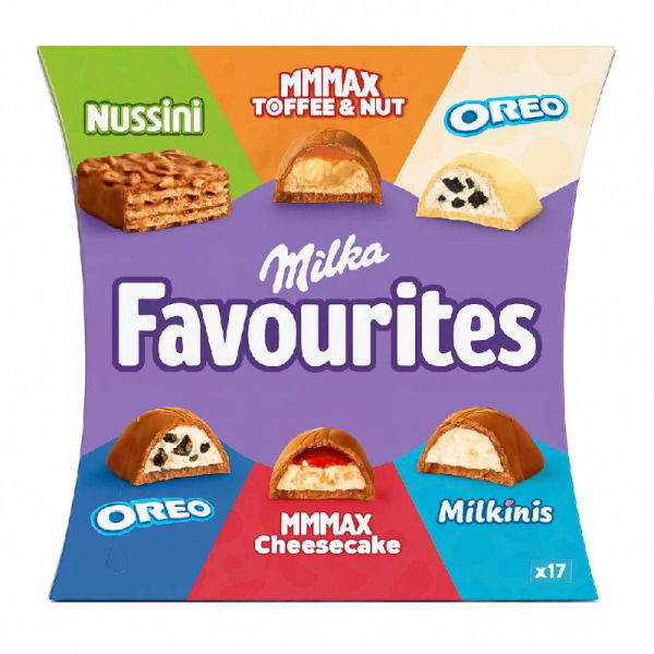 Milka Favourites — асорті шоколадних цукерок | Німеччина | 158 г – фото товару | Сирна Карта