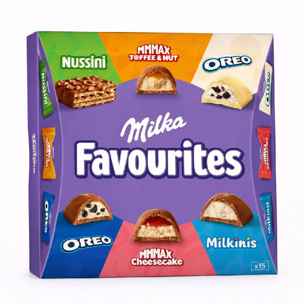 Milka Favourites — шоколадні цукерки асорті | Німеччина | 141 г – фото товару | Сирна Карта