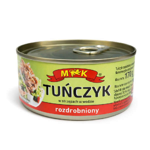 MK Tuńczyk rozdrobniony — тунець консервований у воді | Польща | 170 г – фото товару | Сирна Карта