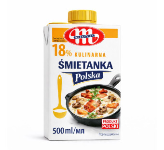 Mlekovita 18% — сливки кулинарные | Польша | 500 мл - фото | Сирна Карта