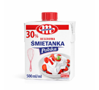 Mlekovita 30% — сливки ультрапастеризованные | Польша | 500 мл - фото | Сирна Карта