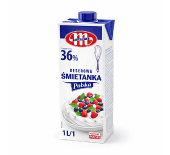 Mlekovita 36% — сливки для взбивания | Польша | 1 л - фото | Сирна Карта