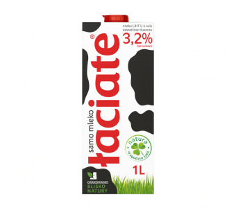 Молоко Łaciate 3,2% 1 л – натуральный вкус природы прямо с зелёных лугов Польши! — фото | Сирна Карта