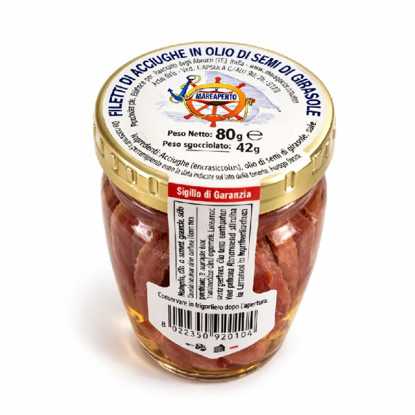 Купить Анчоусы в масле Monte Mare Италия фасовка стекло 0.08 kg — премиальные Морепродукты · Анчоусы от Cheese Map™ Украина