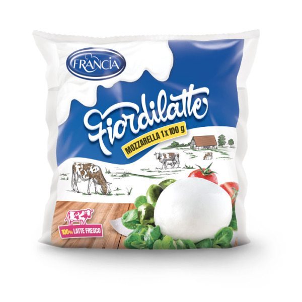 Купити Сир Моцарелла у розсолі Mozzarella Fiordilatte Francia 45% фасування 0.1 kg — преміальні Німецькі · Сири від Cheese Map™ Україна