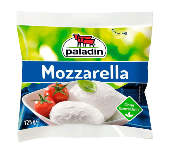 Сыр Моцарелла в рассоле "Paladin" 45% фасовка 0.125 kg - фото | Сирна Карта