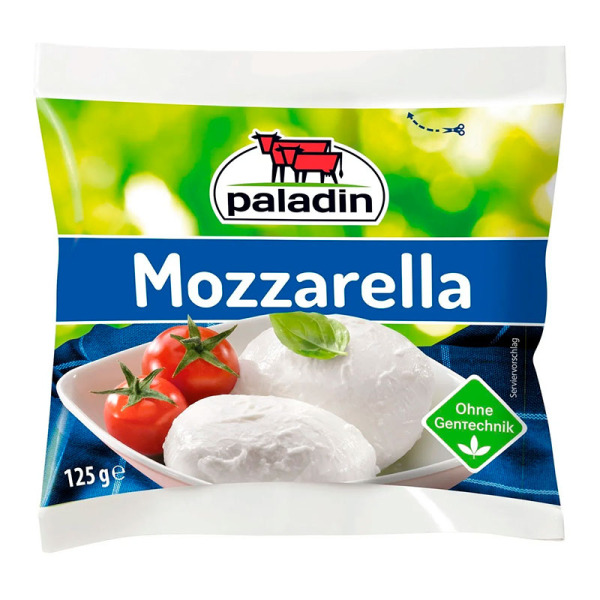 Купити Сир Моцарелла в розсолі Paladin 45% фасування 0.125 kg — преміальні Німецькі · Сири від Cheese Map™ Україна