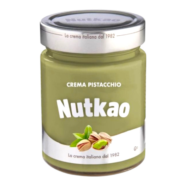Купить Фисташковая крем-паста Nutkao – премиум десерт из Италии, 100% вкус и аромат фисташек!  Стекло 330 г — премиальные Ореховые · Пасты от Cheese Map™ Украина