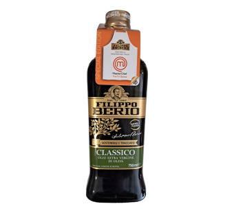 Оливкова олія Extra Virgin "Filippo Berio Classico" 750 мл - преміум-смак Італії на вашій кухні!  Скляна пляшка, холодний віджим, гастрономічна якість з 1867 року - фото | Сирна Карта
