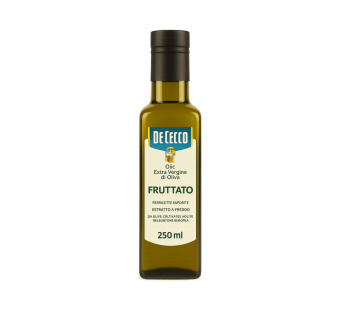 Оливковое масло De Cecco Fruttato Extra Virgin 250 мл — премиальное EVOO из Италии – фото товару | Сирна Карта