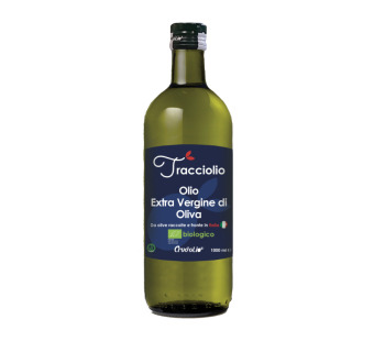 Оливковое масло первого отжима "Tracciolio Crudolio" Италия бутылка стекло 1 l - фото | Сирна Карта