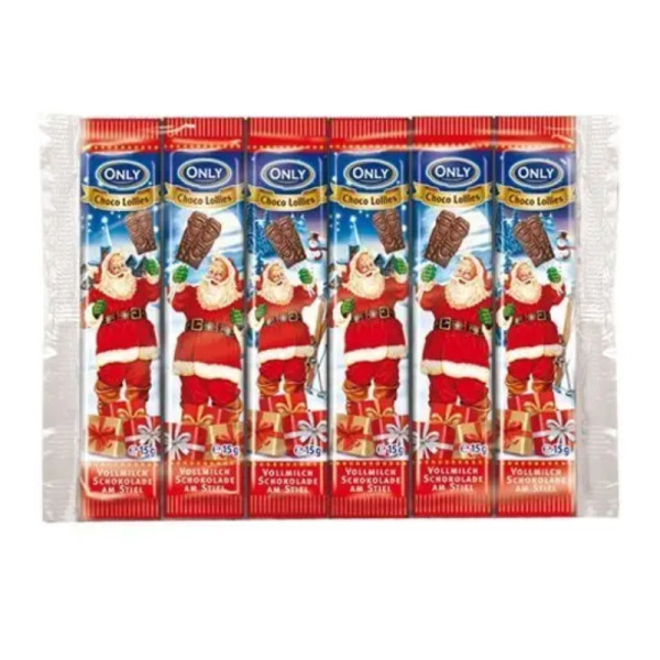 Купить Конфеты на палочке из молочного шоколада Santa Only фасовка  6*15 g — премиальные Сезонные · Продукты от Cheese Map™ Украина