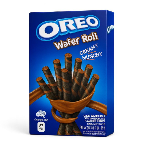 Oreo Wafer Roll — Вафельні трубочки шоколад | Філіппіни | 54 г – фото товару | Сирна Карта