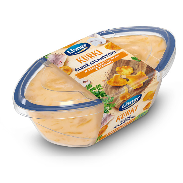 Купити Оселедець в грибному соусі з лисичками Lisner Польща фасування 0.28 kg — преміальні Морепродукти · Анчоуси від Cheese Map™ Україна