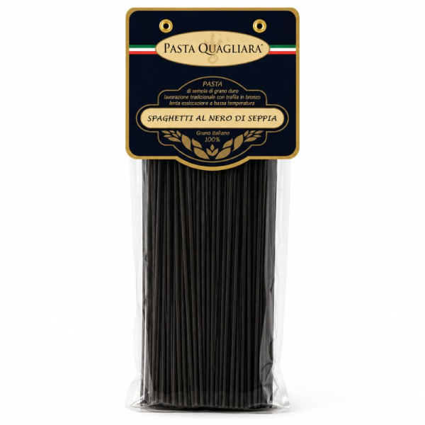 Купить Спагетти с чернилами каракатицы Pasta Quagliara Италия фасовка 0.5 kg — премиальные Паста · Макароны от Cheese Map™ Украина