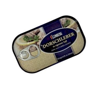 Печень Трески "Dorschleber Lemberg" Германия фасовка жесть 0.115 kg - фото | Сирна Карта
