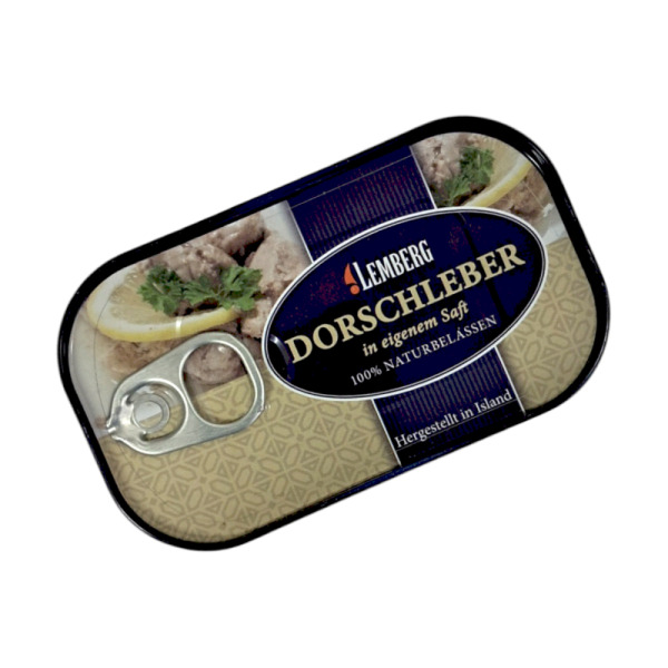 Купить Печень Трески Dorschleber Lemberg Германия фасовка жесть 0.115 kg — премиальные Морепродукты · Анчоусы от Cheese Map™ Украина