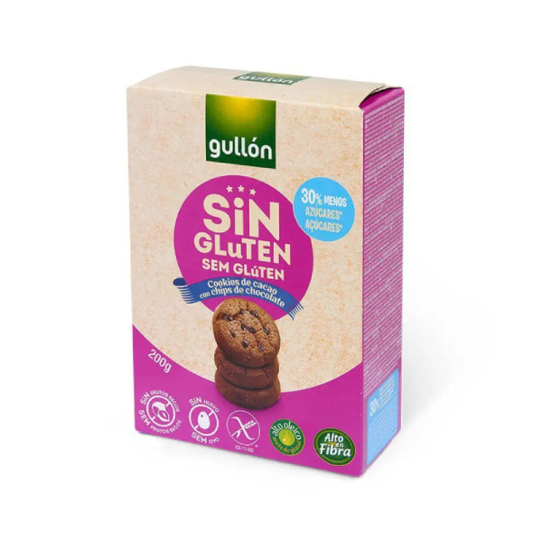 Купить Печенье без глютена Gluten Free Cookies de Cacao Gullon Испания фасовка 0.2 kg — премиальные Печенье · Вафли от Cheese Map™ Украина