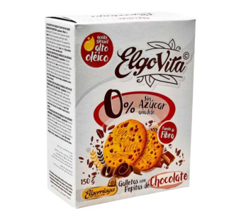 Печенье без сахара с шоколадными крошками "Elgo Vita Elgorriaga" Испания фасовка 0.15 kg — фото | Сирна Карта