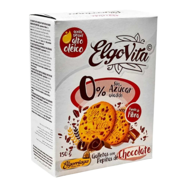 Купить Печенье без сахара с шоколадными крошками Elgo Vita Elgorriaga Испания фасовка 0.15 kg — премиальные Печенье · Вафли от Cheese Map™ Украина