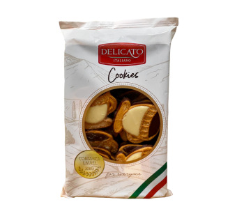 Печенье чашечки с кремом и сахарной посыпкой "Delicato Italiano Cookies" Италия фасовка 0.5 kg — фото | Сирна Карта