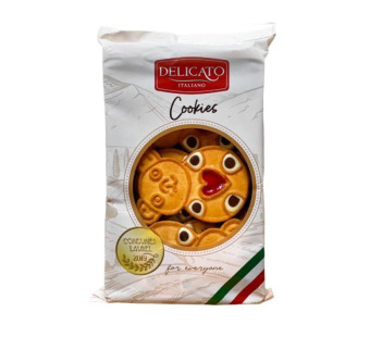 Печенье мишка с кремом и клубничным джемом "Delicato Italiano Cookies" Италия фасовка 0.5 kg — фото | Сирна Карта
