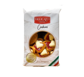 Печенье поцелуи с джемом "Delicato Italiano Cookies" Италия фасовка 0.2 kg — фото | Сирна Карта