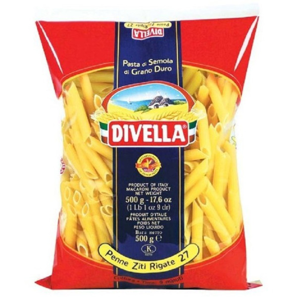 Купити Макарони Penne Ziti Rigate 027 Divella Італія фасування 0.5 kg — преміальні Паста · Макарони від Cheese Map™ Україна